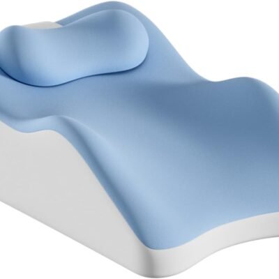Contour Memory Foam Pillow - Cervical Support Pillow for Neck Pain Relief, Ortho Ergonomic Pillow for Side Back Stomach Sleepers, Soft Cooling Cover