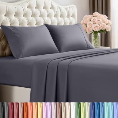 Bedding Sets – Four-Piece Set, Soft and Breathable Microfiber, Includes 1 Fitted Sheet, 1 Sheet, and 2 Pillowcases